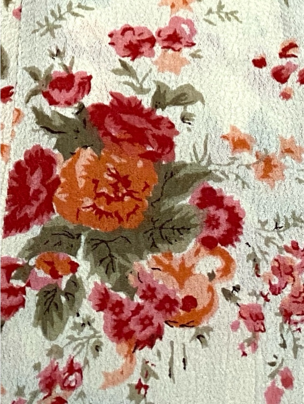 April Cornell Floral Sleeveless Dress Button Front Pintuck Pinafore Sundress L - Picture 7 of 12